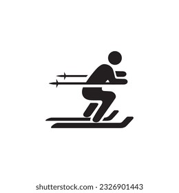 skiing icon symbol sign vector