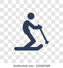 Skiing icon. Trendy Skiing logo concept on transparent background from Activity and Hobbies collection