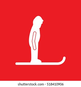 skiing Icon Vector Illustration