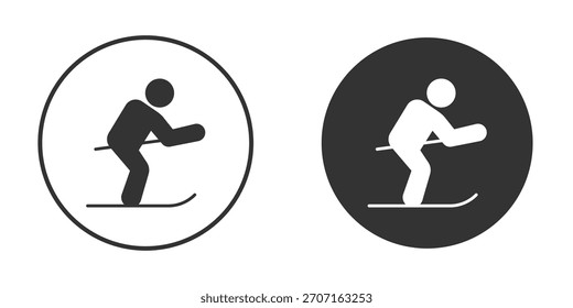 Icono del esquí para el diseño del Sitio web, logotipo para el Web y los App.