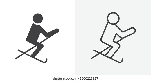 Skiing icons design. vector icons for ui designs