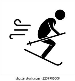 Skiing icons, Ski and snowboarding Vector illustration on white background. EPS 10