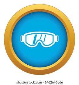 Skiing mask icon blue vector isolated on white background for any design
