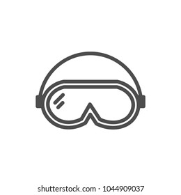 Skiing mask icon in simple style isolated vector illustration
