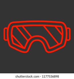 Skiing mask icon vector illustration