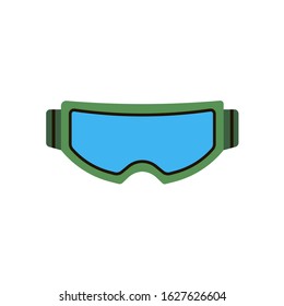Skiing mask on white background. Vector illustration in trendy flat style. ESP 10.