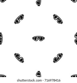 Skiing mask pattern repeat seamless in black color for any design. Vector geometric illustration