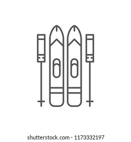 Skiing Modern Simple Vector Icon