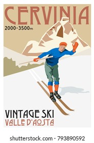 skiing on the Cervinia slopes