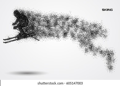 skiing particle vector