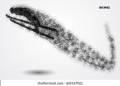 skiing particle vector