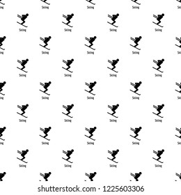 Skiing pattern seamless vector repeat geometric for any web design