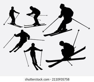 skiing silhouette good use for any kierdesign you want