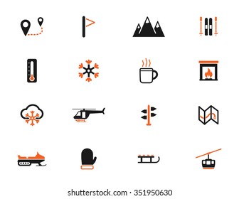 Skiing  simple symbols for web