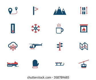 Skiing  simply icons for web