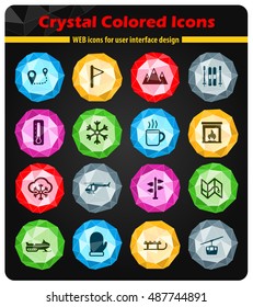 Skiing simply symbol for web icons and user interface