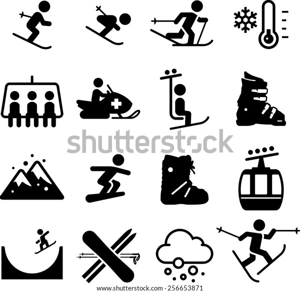 Skiing and snowboarding
icons