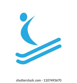 skiing. sport abstract icon