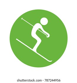 Skiing symbol design