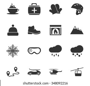 Skiing symbol for web icons