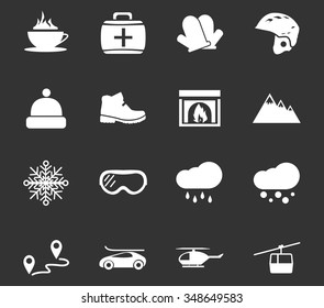 Skiing symbol for web icons