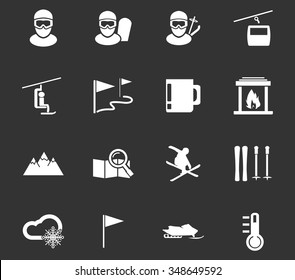 Skiing symbol for web icons