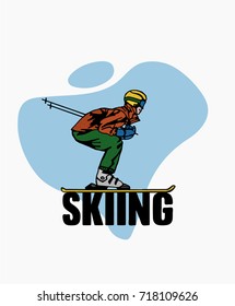 Skiing Vector illustration