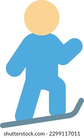 ilustración del vector de esquí en un fondo transparente. Símbolos de calidad superior. Iconos vectoriales de color de línea para el concepto y el diseño gráfico.