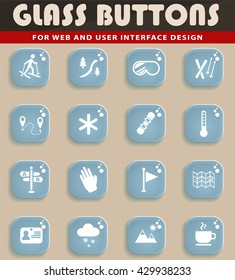 skiing web icons for user interface design