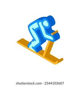 skiing winter sport isometric icon vector. skiing winter sport sign. isolated symbol illustration