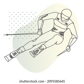 Skiing - Winter Sports - Stock Illustration as EPS 10 File