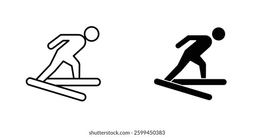 Skiingicons for ui. vector illustration