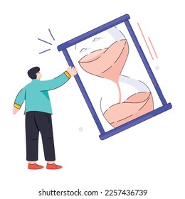 Skilfully crafted flat illustration of time limit 