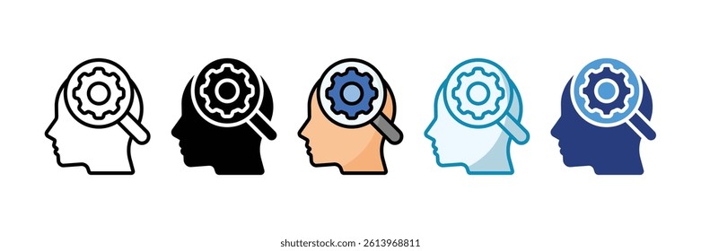 Skill Analysis Report Icon Set Multiple Style Collection
