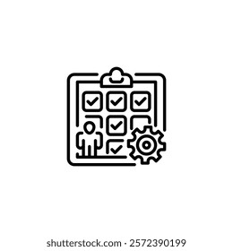 Skill Assessment line icon. Universal creative premium symbol. Vector sign icon logo template. Vector illustration