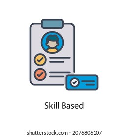 Skill Based vector fill outline Icon Design illustration. Web And Mobile Application Symbol on White background EPS 10 File