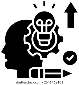 Skill Building Icon Glyph Vector Illustration