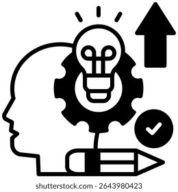 Skill Building Icon Outline Vector Illustration