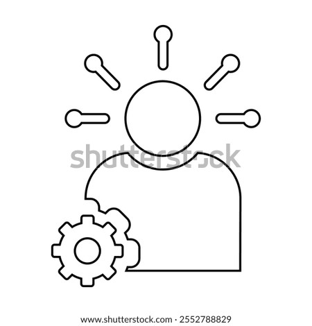 skill building icon vector on white background
