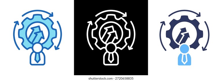 Icono de cambio de habilidad Ilustración vectorial triplestyle