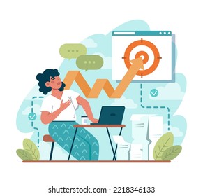 Concepto de habilidad. Aumento de las capacidades empresariales o profesionales. El conocimiento gana como una forma de éxito. Formación digital y aprendizaje a distancia. Ilustración vectorial plana