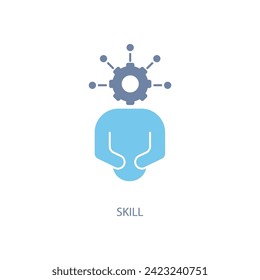 skill concept line icon. Simple element illustration. skill concept outline symbol design.