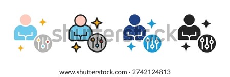 Skill Control icon set multiple style collection