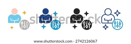 Skill Control icon set multiple style collection