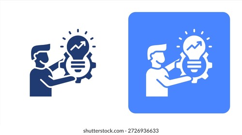 GlifoIlustración de icono de color de dos tonos y fondo contrastante