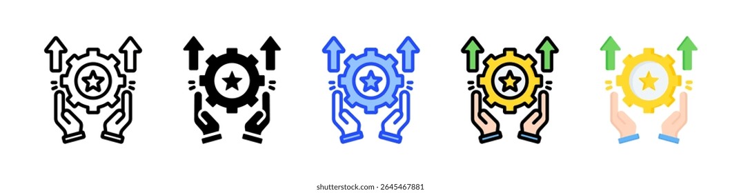 Skill Development Icon Collection With Multiple Styles