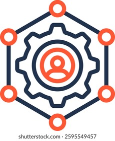 Skill Development Icon Color Line Vector Illustration