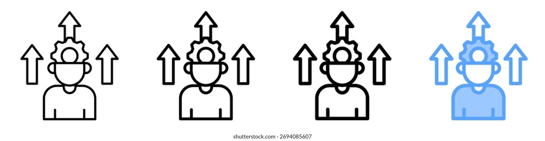 Ícone de Desenvolvimento de Habilidades Conjunto de Coleções de Estruturas de Tópicos de Estilo Diferente