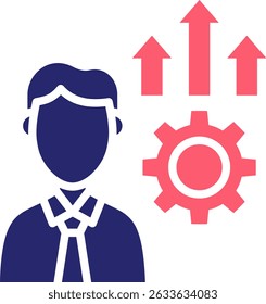 Skill Development Icon Fill Vector Illustration