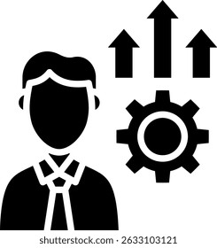 Ilustração do Vetor de Glifos do Ícone de Desenvolvimento de Habilidades